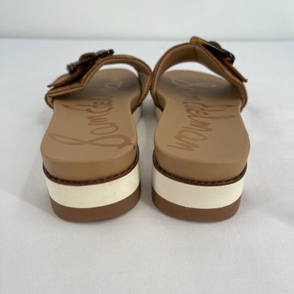 Sam Edelman Ariane Slide Sandal - Cuoio Weave Size 11 Exaggerated Buckle - Picture 4 of 13